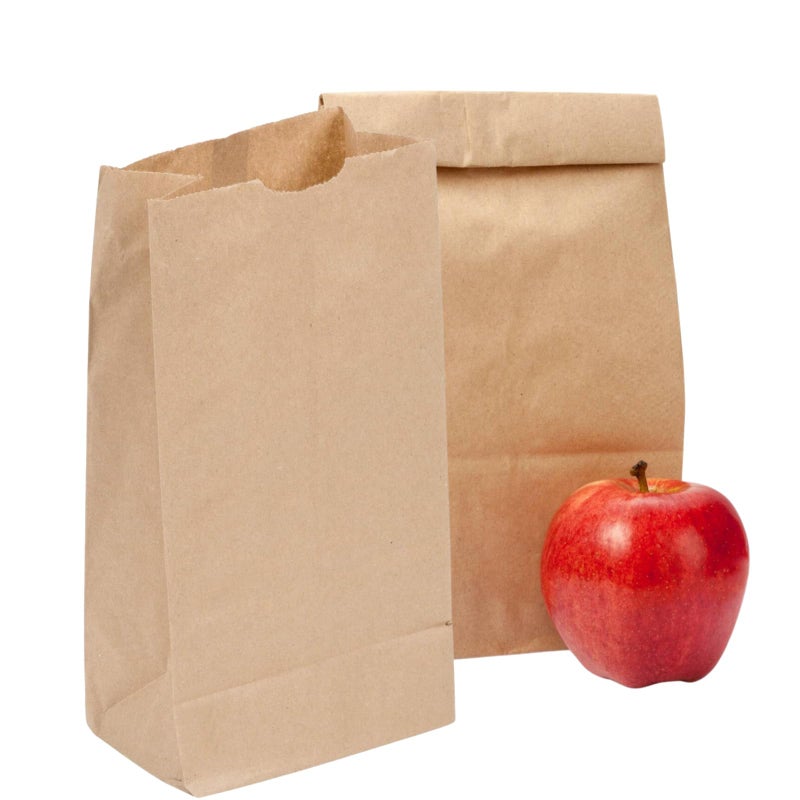 Perfect Stix - Brown Bag 6-100 6lb Brown Paper Lunch Bags - Pack of 100ct - Image 1